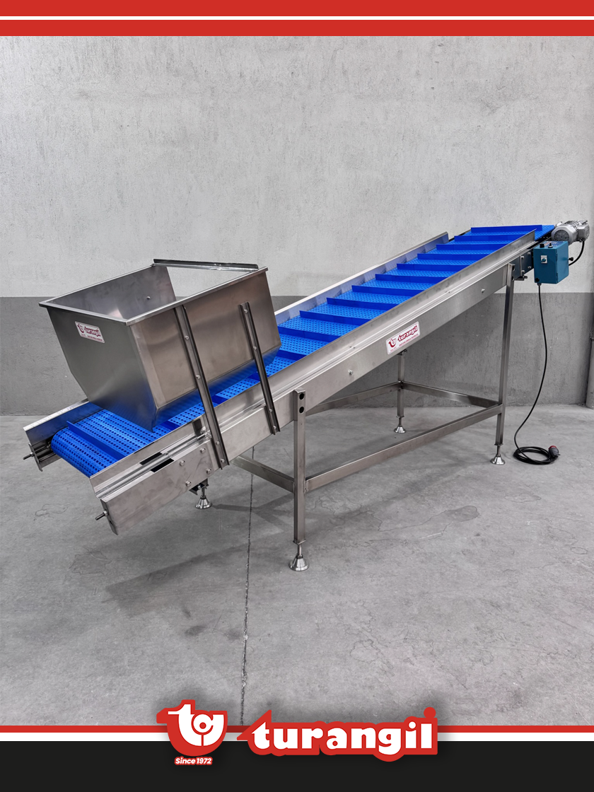 TGTKSMBR400-80 MODÜLER BANTLI 4000X800MM RAMPA TAŞIMA AKTARMA KONVEYÖRÜ