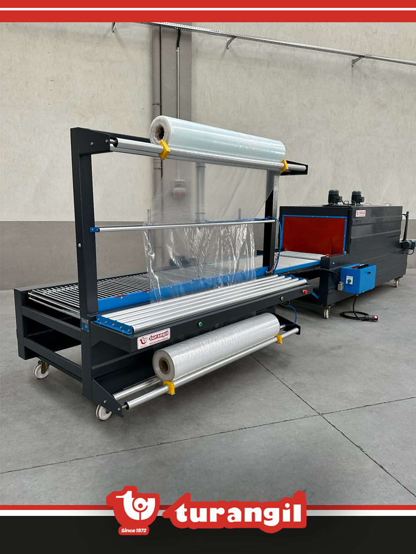 TGSYB80 YARI OTOMATİK YATAY BESLEME 80X50X200 TÜNELLİ POLİETİLEN SHRİNK AMBALAJ MAKİNESİ