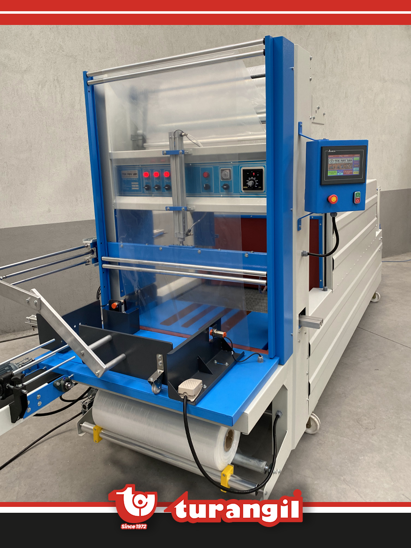 TGSYKB80 TAM OTOMATİK YANDAN BESLEME 80X50X200 TÜNELLİ POLİETİLEN SHRİNK AMBALAJ MAKİNESİ