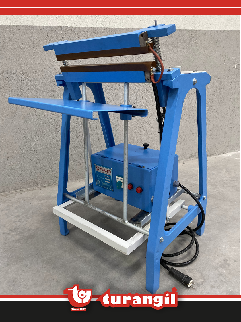 TGAY340 YARI OTOMATİK 400 MM SOĞUK ÇENE NAYLON TORBA PAKET AĞIZ YAPIŞTIRMA MAKİNESİ