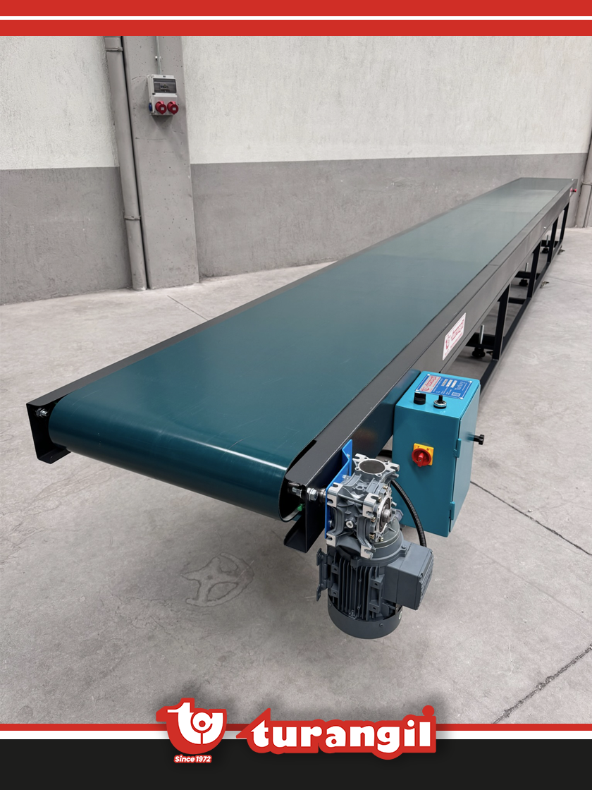 TGTKSEKB800-80 PVC KAYIŞLI 8000X800MM EBATLAMA KENAR BANTLAMA MAKİNE KONVEYÖRÜ