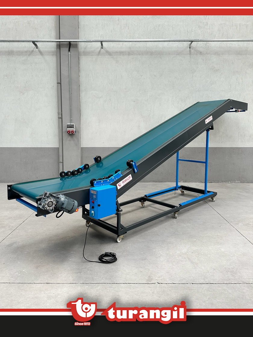 TGTKSR600-150 PVC KAYIŞLI 6000X150MM RAMPA TAŞIMA AKTARMA KONVEYÖRÜ