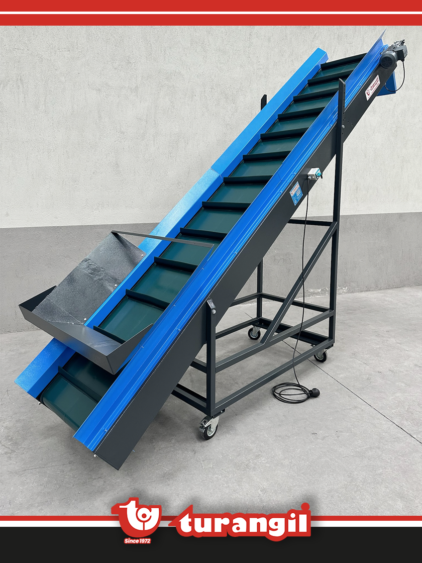 TGTKSHD400-150 PVC KAYIŞLI 4000X150MM HAZNELİ DÖKME ÜRÜN AKTARMA KONVEYÖRÜ