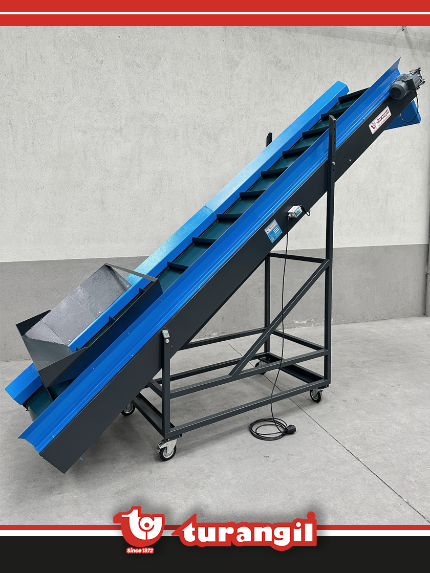 TGTKSHD400-150 PVC KAYIŞLI 4000X150MM HAZNELİ DÖKME ÜRÜN AKTARMA KONVEYÖRÜ